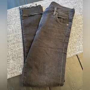 Citizens of Humanity Rocket Crop High Rise Skinny Black Jeans